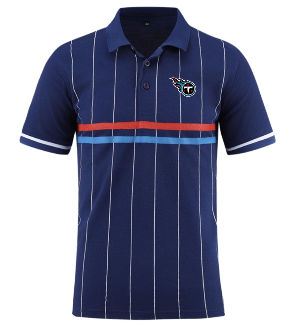 Tennessee Titans blue Men 2025 NFL polo T shirt